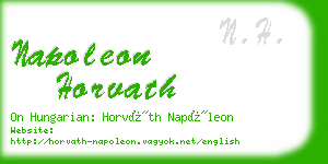 napoleon horvath business card